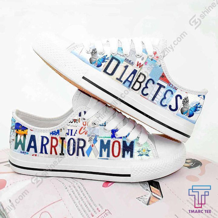 Diabetes warrior mom low top shoes HG2201 - Amaze Style™-