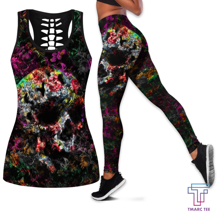 Love Skull tanktop & legging outfit for women Pi130501 - Amaze Style™-Apparel