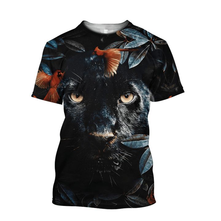 Tmarc Tee Flower Black Panther Over Printed T-shirt for Men and Women
