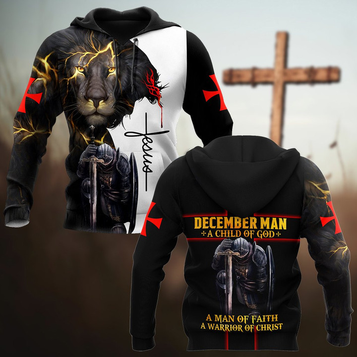 Tmarc Tee December Man A Child Of God A Man Of Faith A Warrior Of Christ Shirts For Men and Women TAS