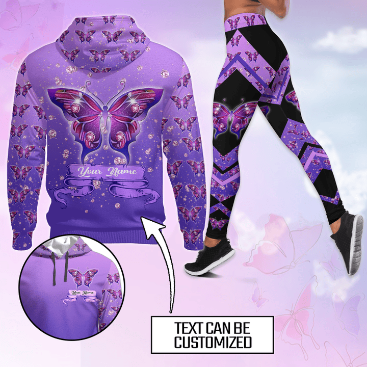 Tmarc Tee Customized name Butterfly Combo Hoodie and Legging PD