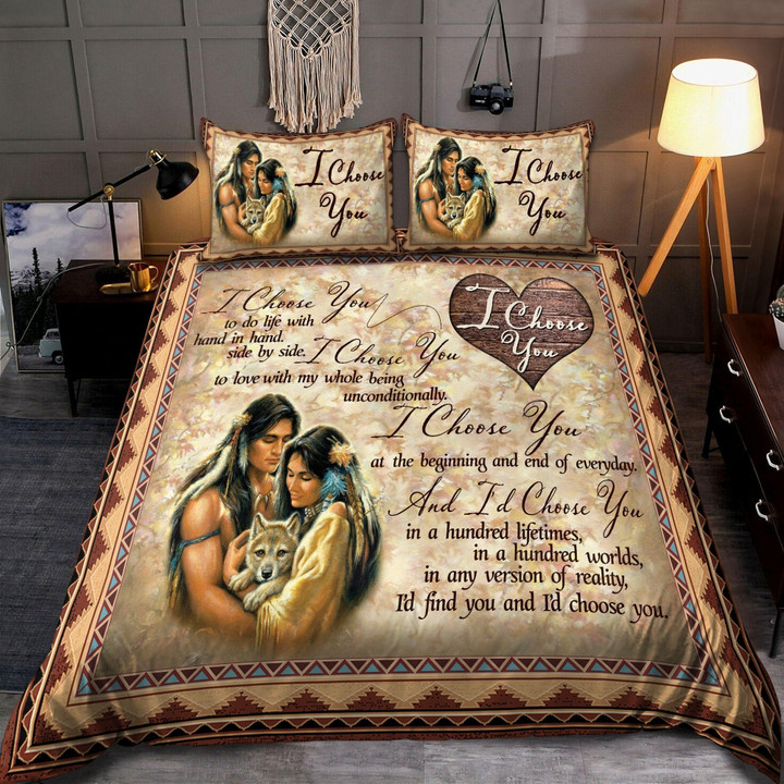 Tmarc Tee Native American Couple Bedding Set-MEI