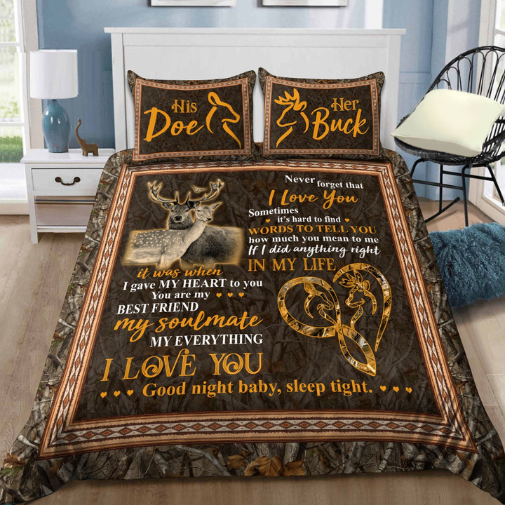 Tmarc Tee Deer Lovers: Romantic Bedding Set Pi