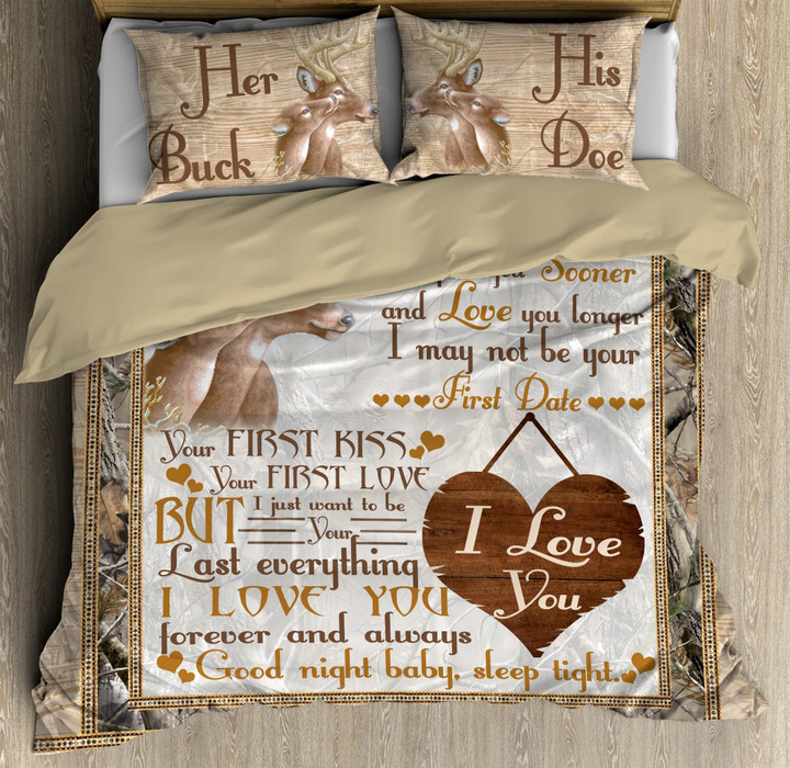 Tmarc Tee Find You Sooner And Love You Longer: Deer Lovers Bedding Set