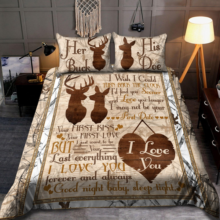 Tmarc Tee Find You Sooner And Love You Longer - Deer Lovers Bedding Set