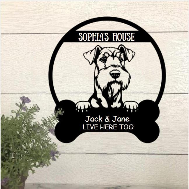 Tmarc Tee Dog Lovers Personalized Funny Metal Sign Dog House