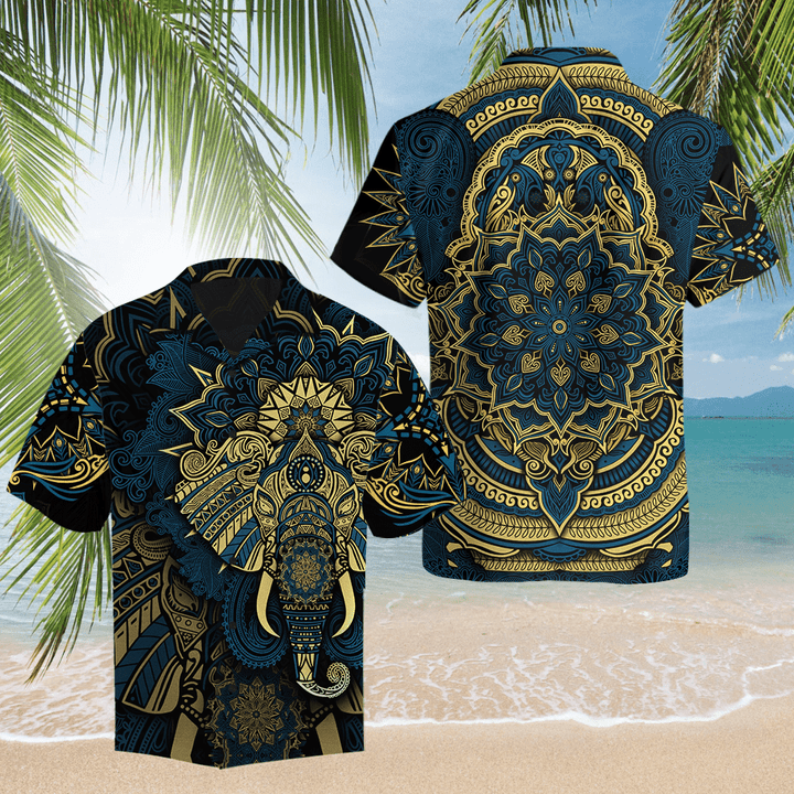 Tmarc Tee Elephant Royal Mandala Premium Hawaii Shirt