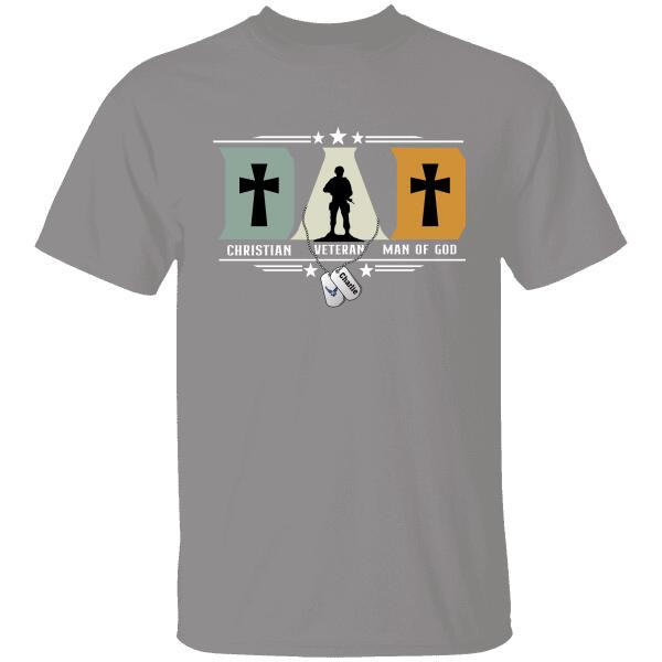 Tmarc Tee Dad Christian Veteran Man Of God Personalized T-shirt Special Gift
