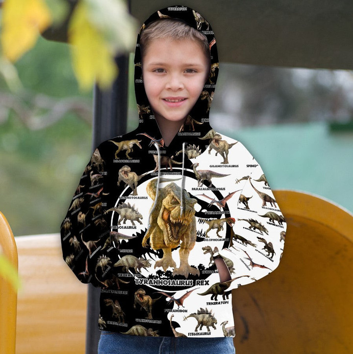 Tmarc Tee Dinosaur World Tyrannosaurus white printed shirts for Kids