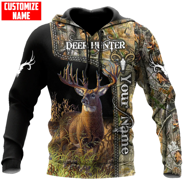 Tmarc Tee Deer Hunting Shirts Custom name Camo zip pattern