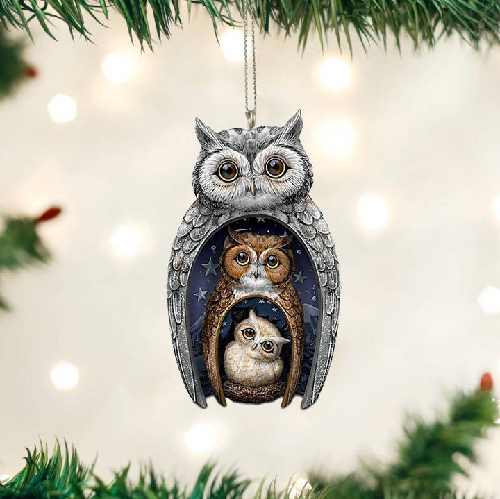 Tmarc Tee Cute Owl Christmas Tree Hanging Ornament