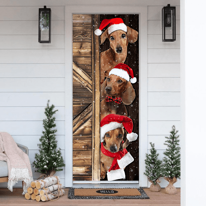 Tmarc Tee Dachshund Door Cover Christmas Gift Home Decor