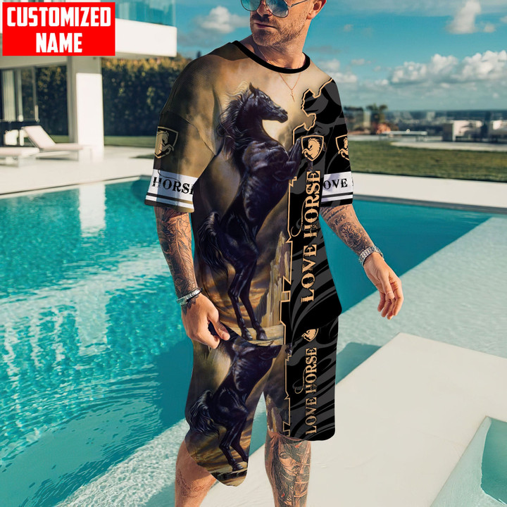 Tmarc Tee Horse Combo T-shirt + Boarshorts NTN26082203