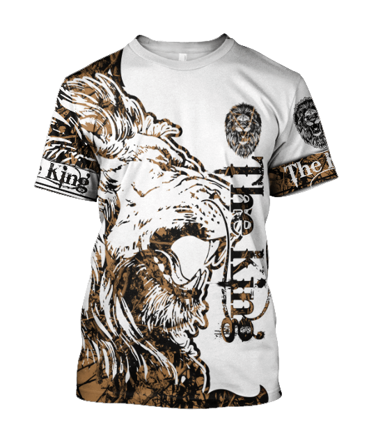 Tmarc Tee D The Alpha King Lion Tattoo Over Printed Hoodie