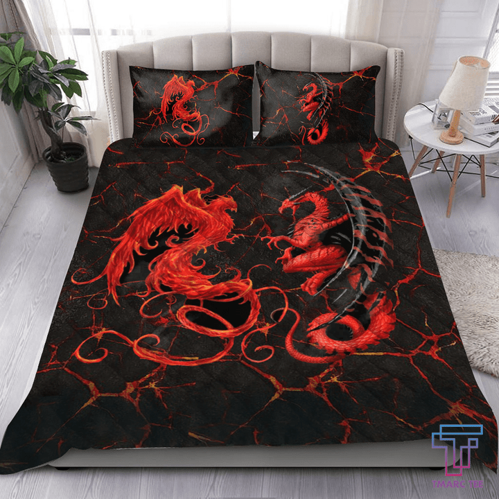 Phoenix vs Dragon Quilt Bedding Set by SUN JJ280521S - Amaze Style™-Quilt