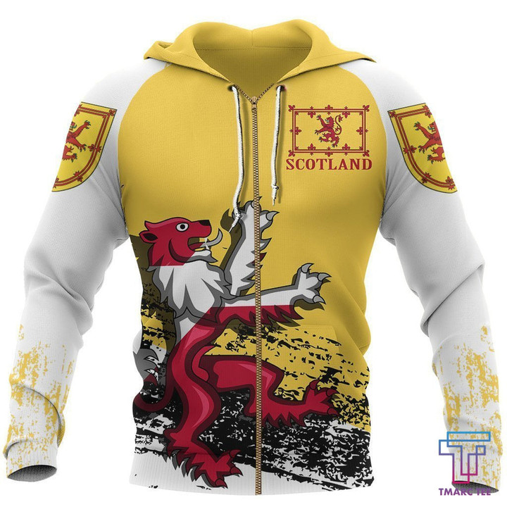 Rampant Lion of The Royal Arms of Scotland Hoodie Yellow 1 - Amaze Style™-Apparel
