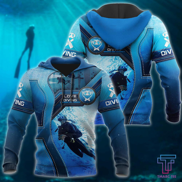 Scuba Diving 3D All Over Printed Shirts For Men and Women - Amaze Style™-ALL OVER PRINT HOODIES