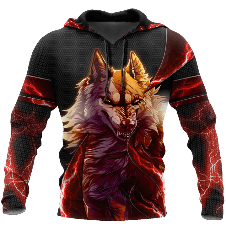 Tmarc Tee Red Thunder Wolf Shirts For Men and Women HAC