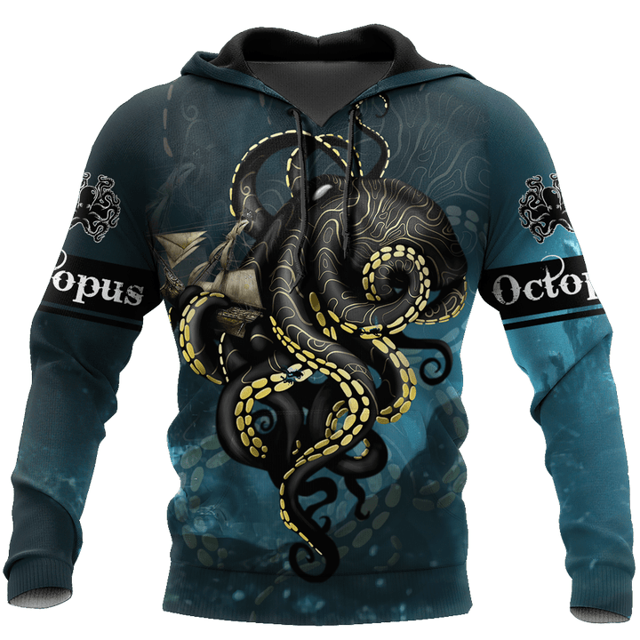 Tmarc Tee Premium Unisex Hoodie Kraken Octopus King of The Seven Seas ML