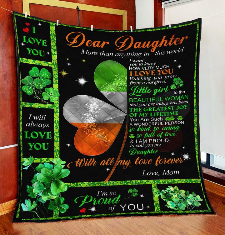 Tmarc Tee To my Daughter - Irish- Saint Patrick Day Soft and Warm Celtic Blanket