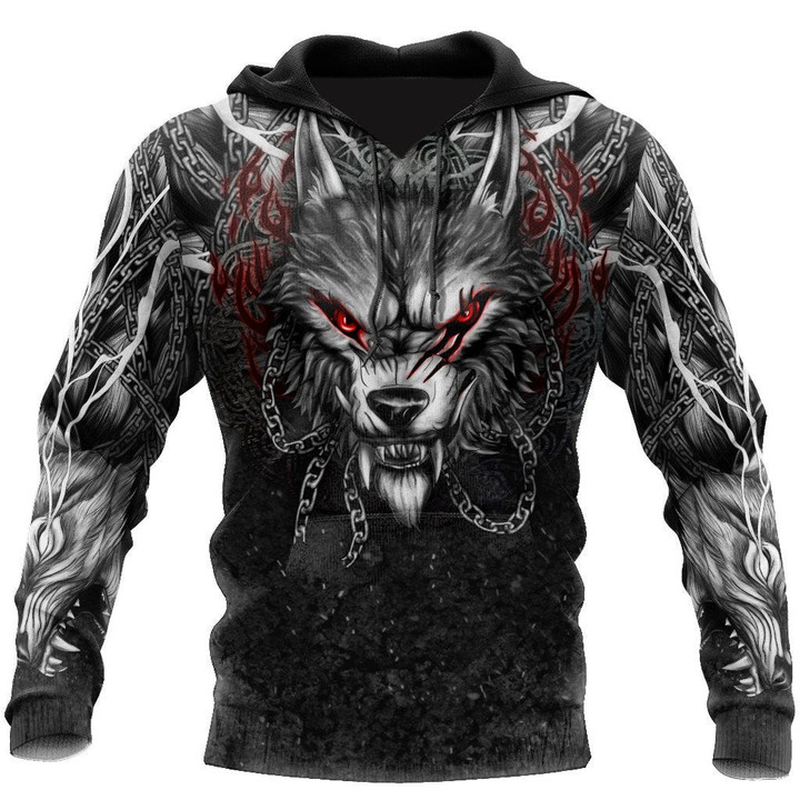 Tmarc Tee Wolf Tattoo D Over Printed Unisex Shirts