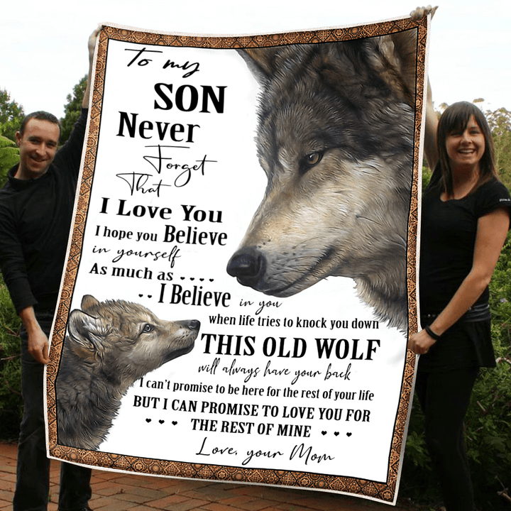 Tmarc Tee Wolf To My Son Premium Blanket MH