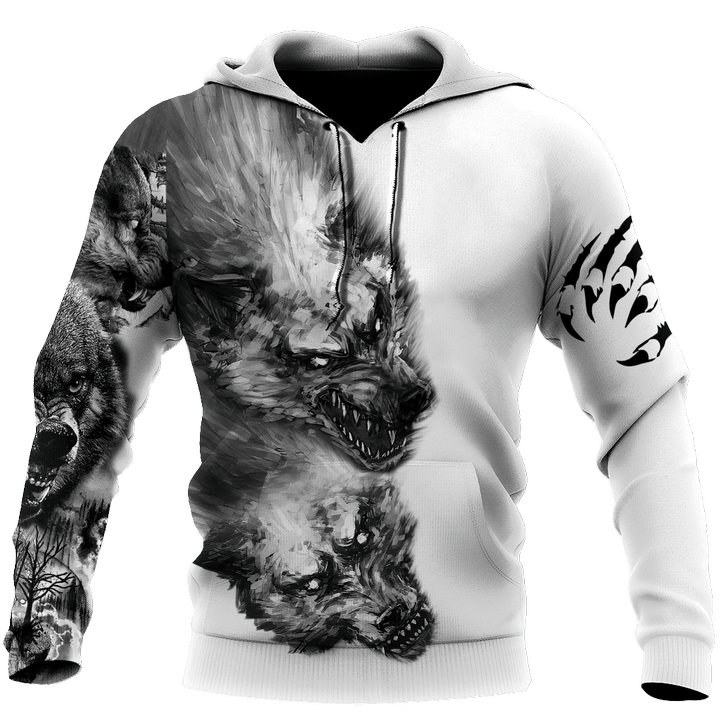 Tmarc Tee Tattoo Wolf Hoodie For Men and Women MHST