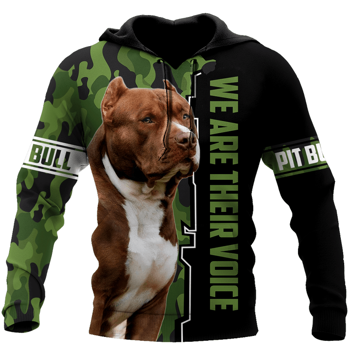 Tmarc Tee We Are Their Voice Pit Bull D All Over Print Hoodie DD