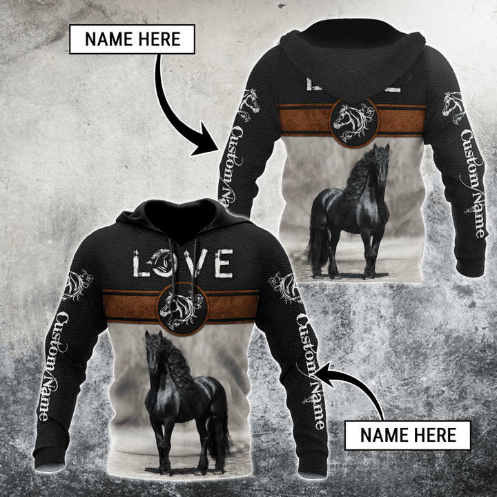 Tmarc Tee Personalized Name Friesian Horse Lovers Unisex Shirts