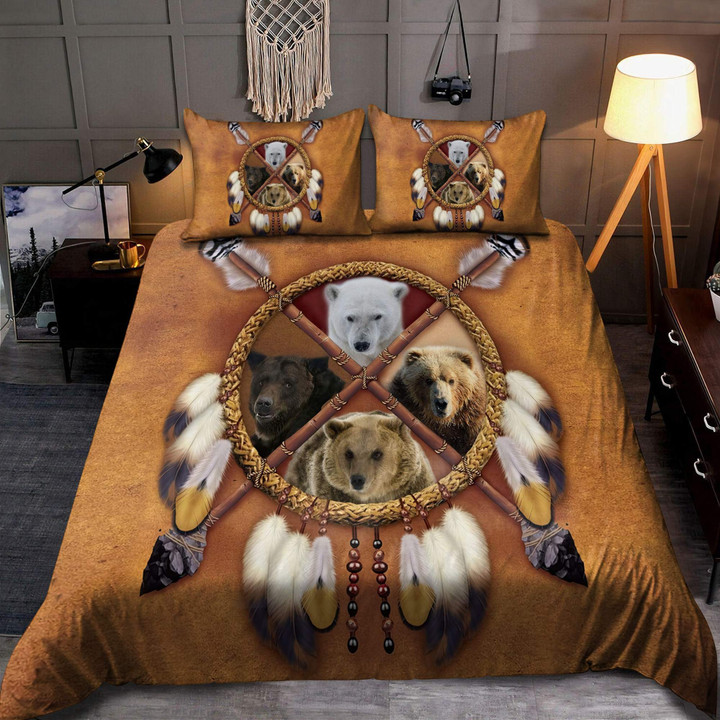 Tmarc Tee Native American Wolf Bedding Set