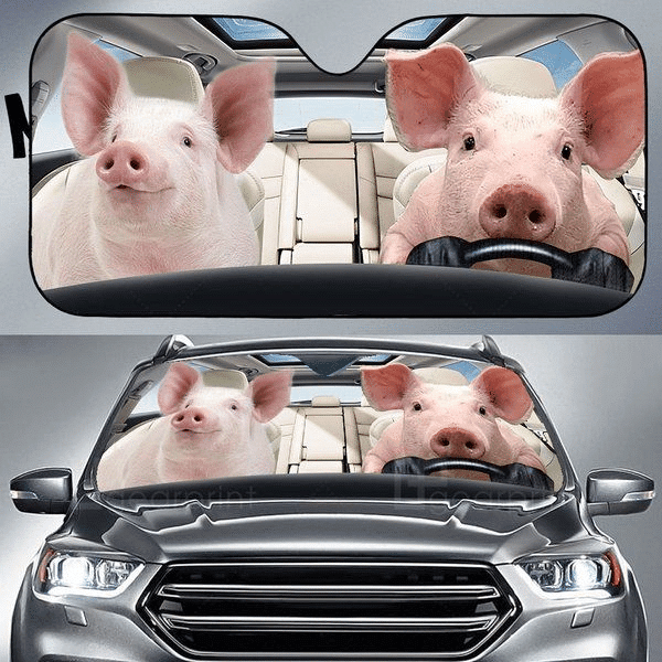Tmarc Tee Pigs Funny Car Auto Sunshade