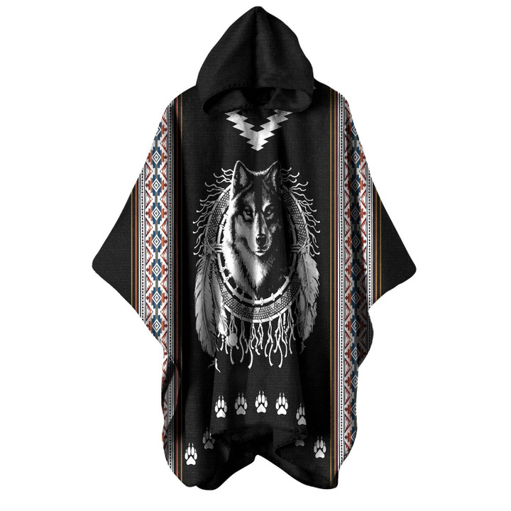 Tmarc Tee Wolf Native American Poncho No