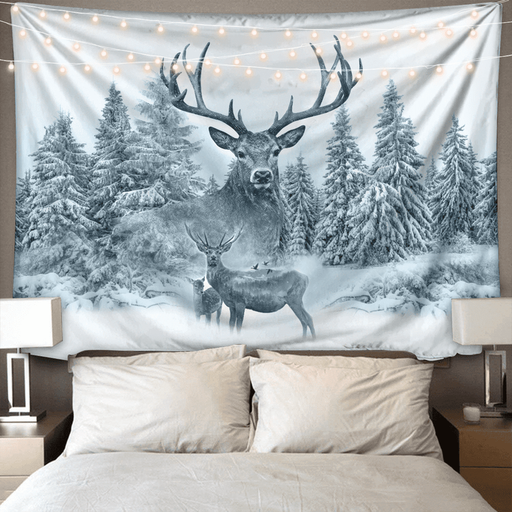 Tmarc Tee White Deer Hunting Wall Tapestry