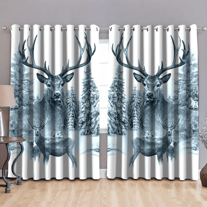Tmarc Tee White Deer Hunting Curtain
