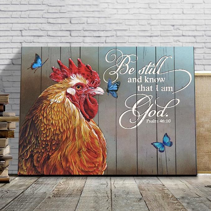 Tmarc Tee Rooster Be Still Horizontal Poster .CTN
