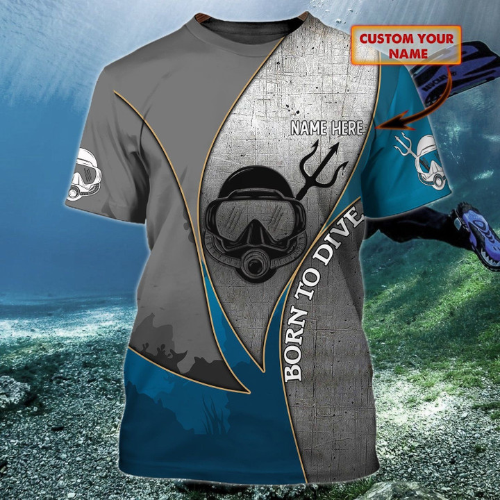 Tmarc Tee Scuba Diving Personalized Name D Tshirt For Scuba Diver LTA