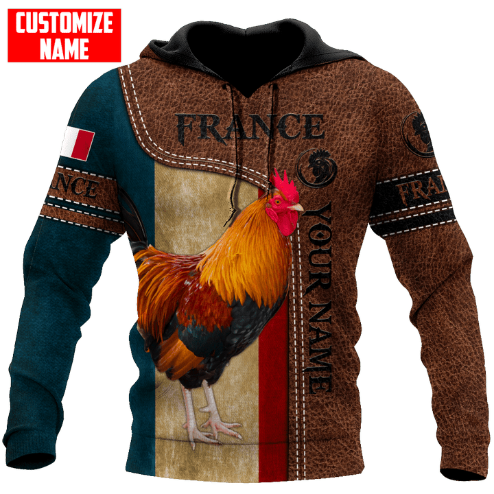 Tmarc Tee Personalized Name France Rooster Unisex Shirts