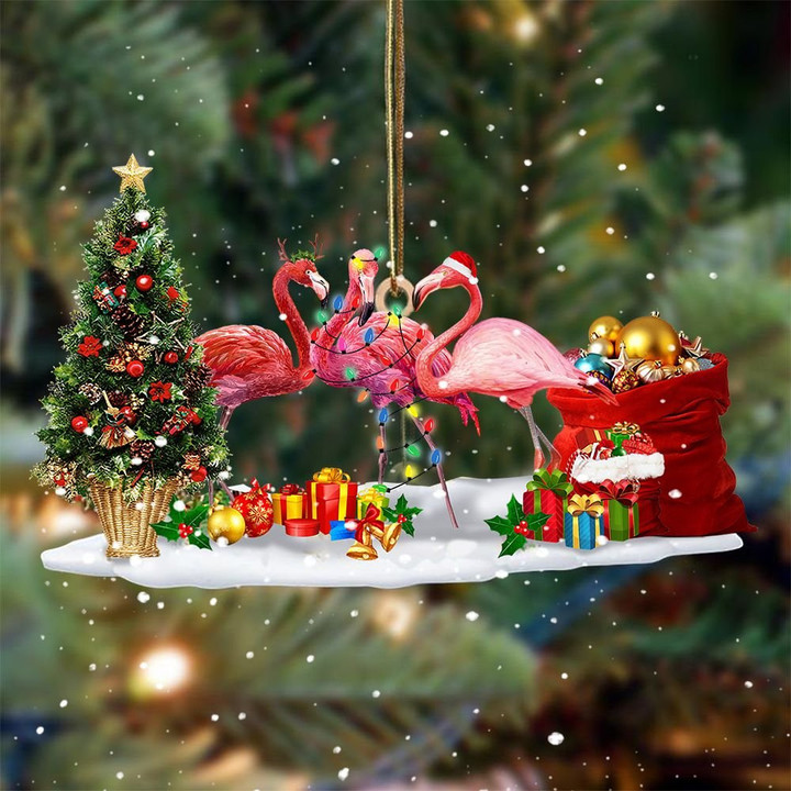 Tmarc Tee Pink Flamingo Ornament Decorations For Hanging Xmas Tree Ideas