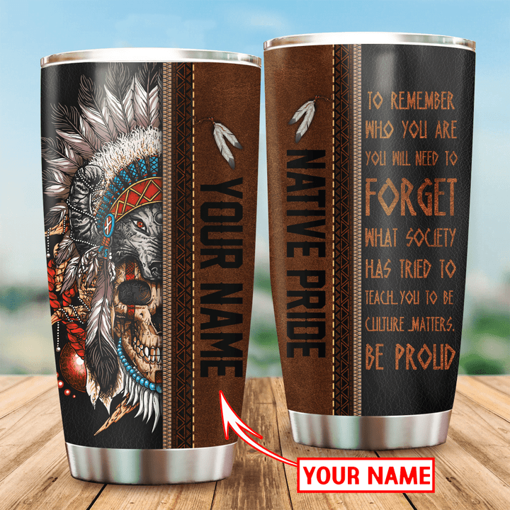 Tmarc Tee Personalized Native Stainless Steel Tumbler