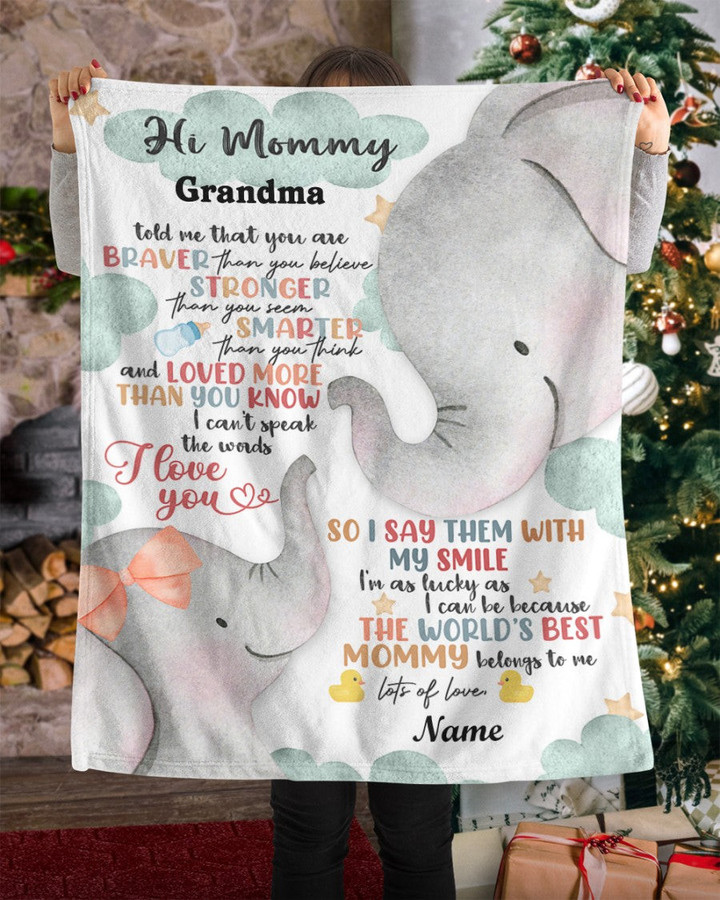 Tmarc Tee Special Gift For Mom And Little Angel Fleece Blanket