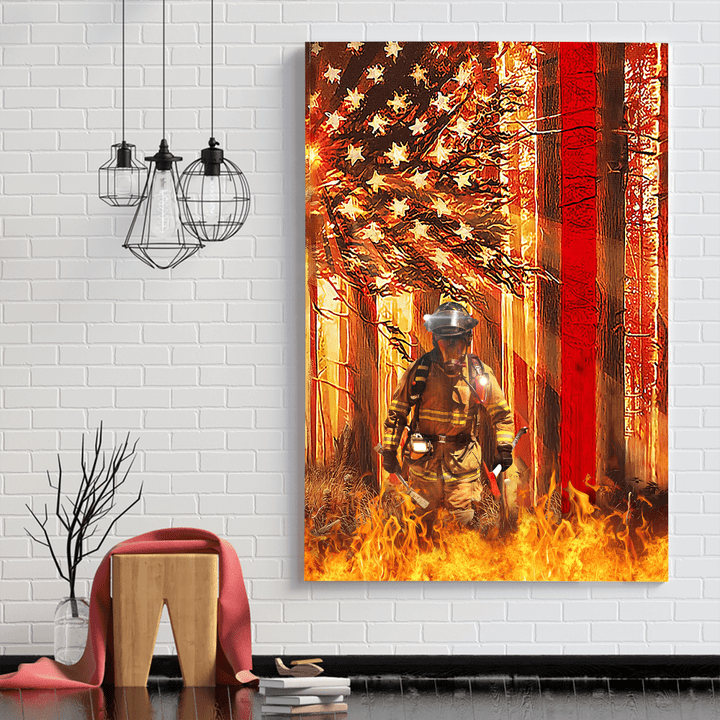 Tmarc Tee The Dawn Firefighter Poster Vertical D Printed