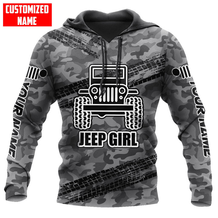 Tmarc Tee Customized Name Jeep Girl All Over Printed Shirts DA