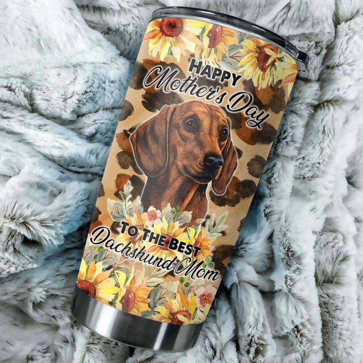 [Gift For Mom] Tmarc Tee Happy Mother's Day Dachshund Tumbler