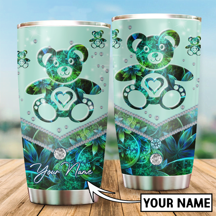 Personalized Tmarc Tee Teddy Bear Steel Stainless Tumbler NH
