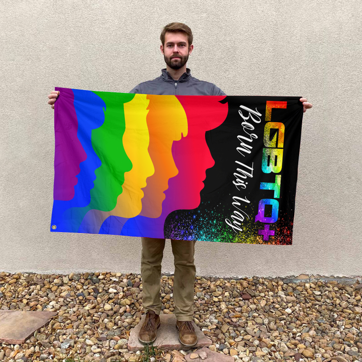 Tmarc Tee Pride LGBT+ Rainbow Faces Flag