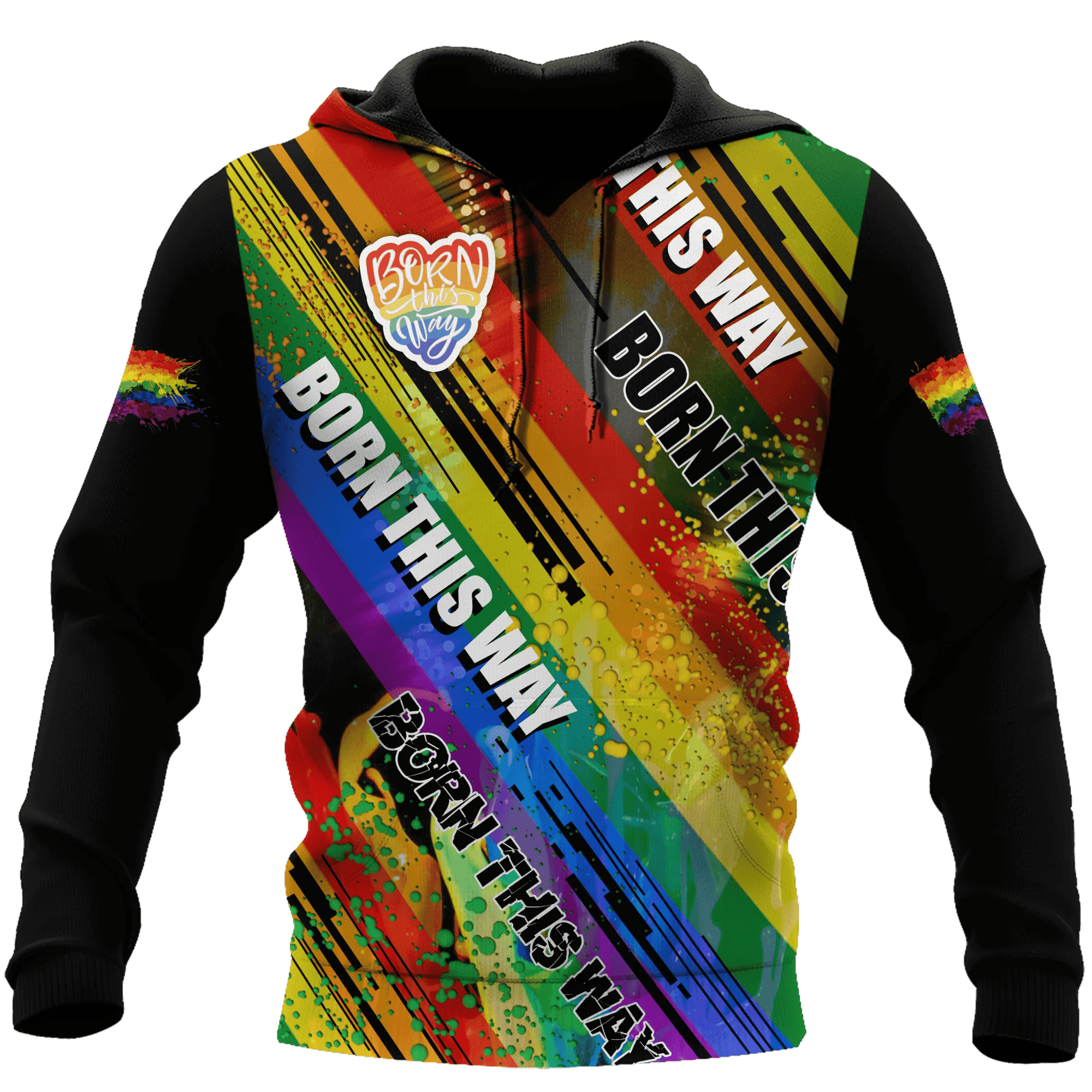 Tmarc Tee Born This Way LGBT All Over Printed Shirts NH
