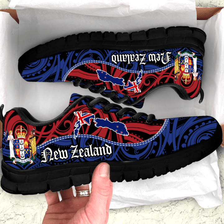 New Zealand Maori Tattoo Low Top Sneaker Shoes Tmarc Tee SN