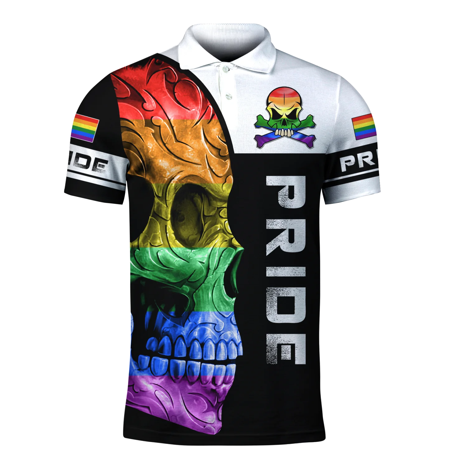 Tmarc Tee Skull LGBT Pride All Over Printed Shirts PD