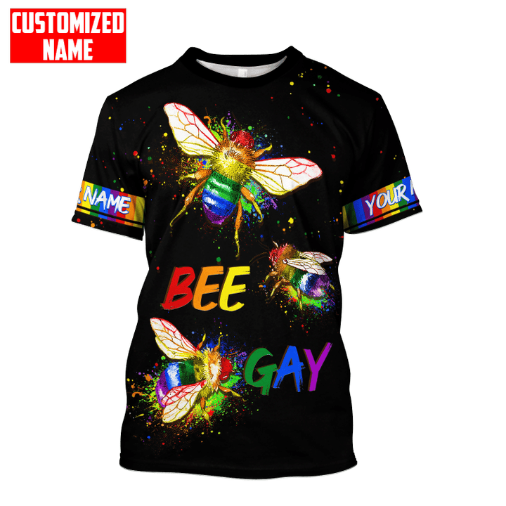 Tmarc Tee Personalized Bee Gay LGBT Pride All Over Printed Unisex Shirts