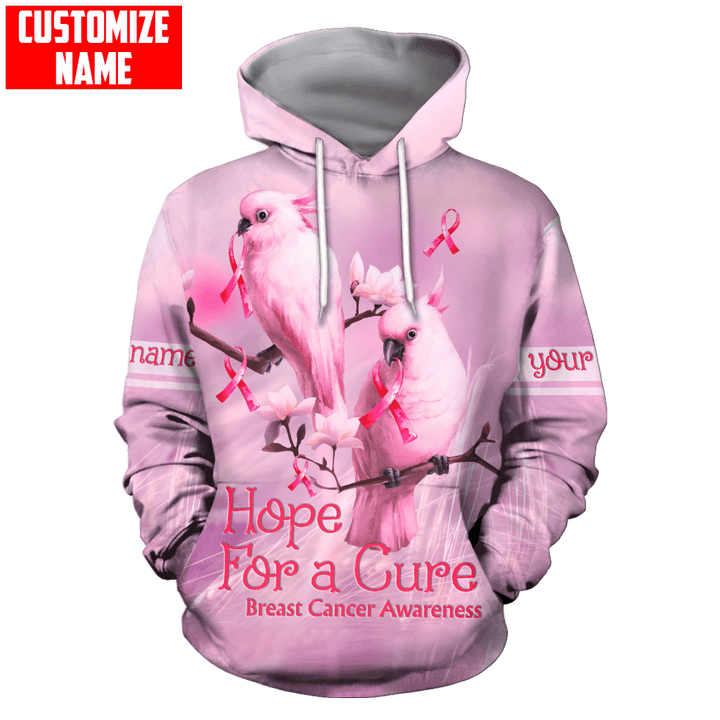 Tmarc Tee Personalized Name Hope For A Cure Breast Cancer Awareness All Over Printed Shirts